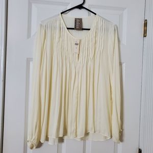 Dolan Left Coast Collection Pleated Blouse Size M
